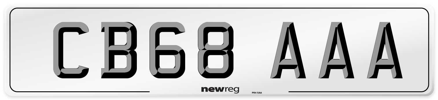 CB68 AAA Number Plate from New Reg